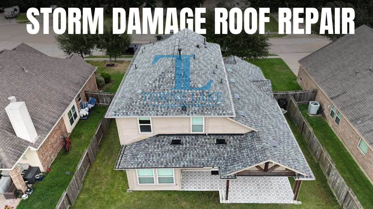 storm damage roof repair Houston