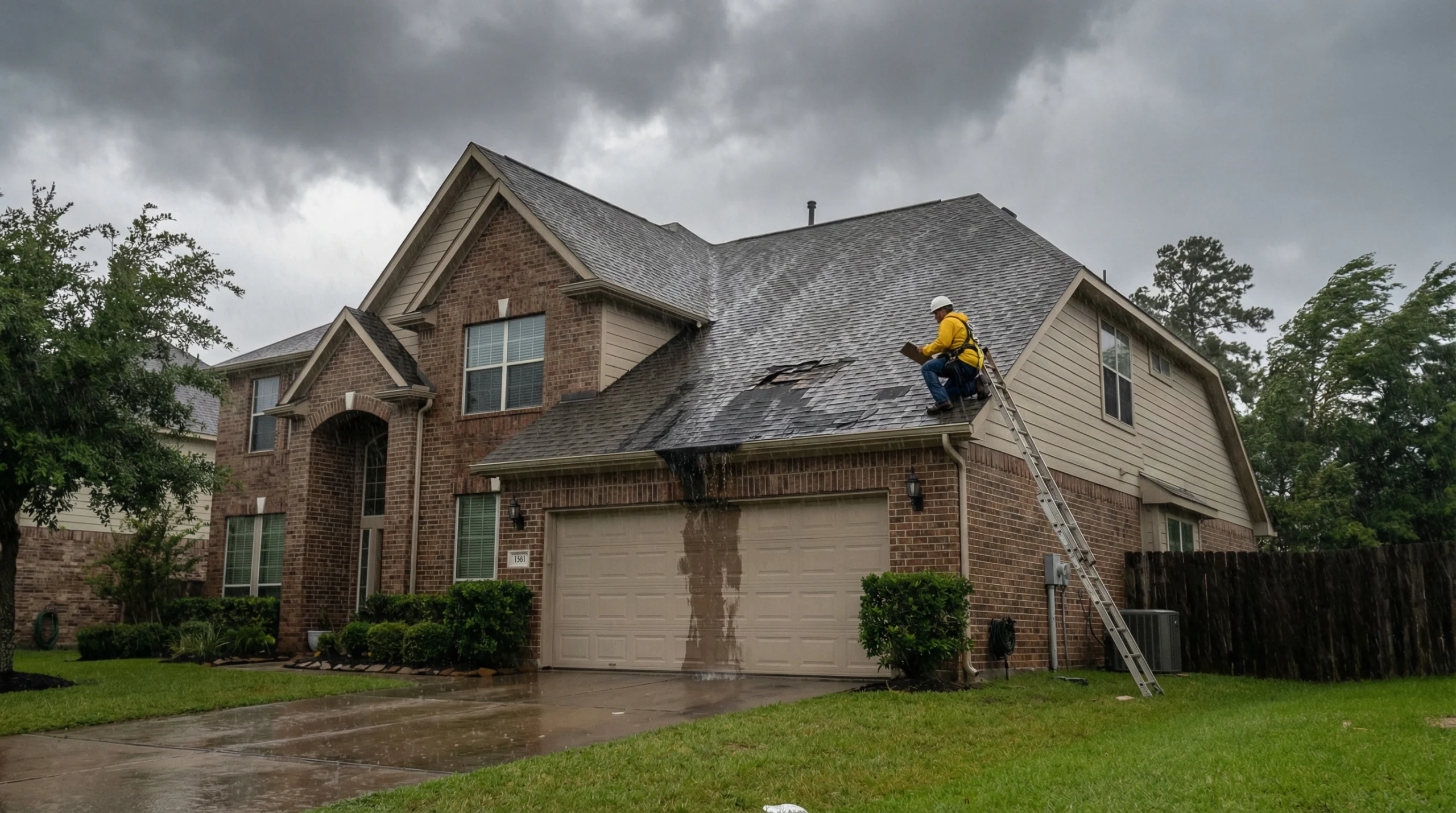 leaky roof repair in Houston